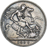 1896 LX Crown - Victoria British Silver Coin