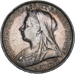 1896 LIX Crown - Victoria British Silver Coin - Nice