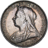 1896 LIX Crown - Victoria British Silver Coin - Nice