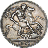 1896 LX Crown - Victoria British Silver Coin