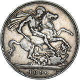 1896 LX Crown - Victoria British Silver Coin