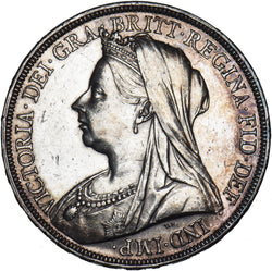 1897 LX Crown - Victoria British Silver Coin - Nice