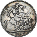 1897 LXI Crown - Victoria British Silver Coin