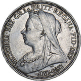1897 LXI Crown - Victoria British Silver Coin - Nice