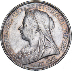 1897 LXI Crown - Victoria British Silver Coin - Very Nice