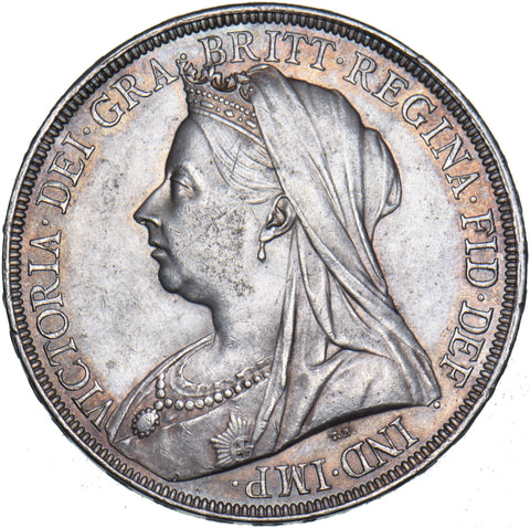 1897 LXI Crown - Victoria British Silver Coin - Very Nice