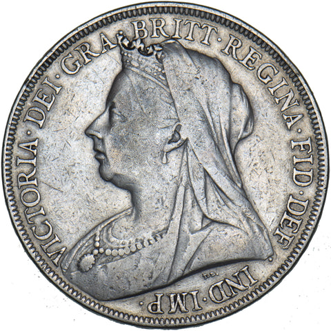 1898 LXII Crown - Victoria British Silver Coin