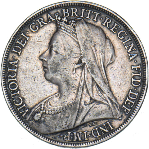 1898 LXII Crown - Victoria British Silver Coin