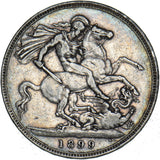 1899 LXIII Crown - Victoria British Silver Coin