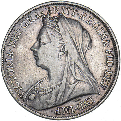 1900 LXIII Crown - Victoria British Silver Coin - Nice