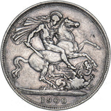 1900 LXIII Crown - Victoria British Silver Coin - Nice