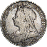 1900 LXIII Crown - Victoria British Silver Coin - Nice