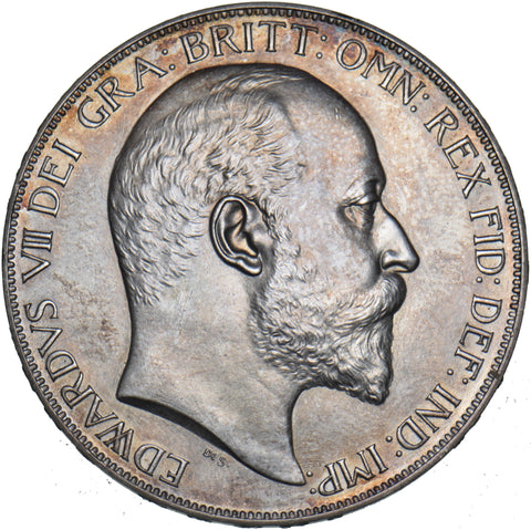 1902 Matt Proof Crown - Edward VII British Silver Coin - Superb