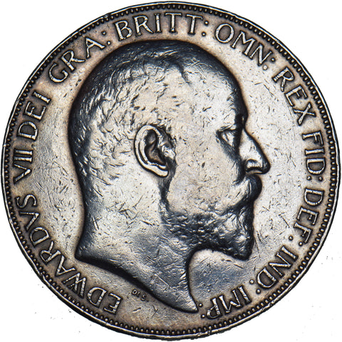 1902 Crown - Edward VII British Silver Coin