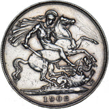 1902 Crown - Edward VII British Silver Coin