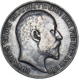 1902 Crown - Edward VII British Silver Coin - Nice