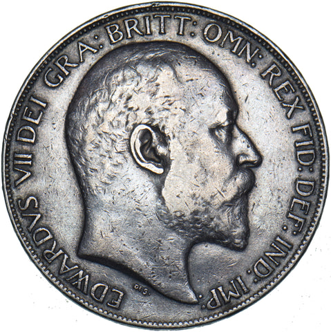 1902 Crown - Edward VII British Silver Coin - Nice