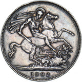 1902 Crown - Edward VII British Silver Coin - Nice