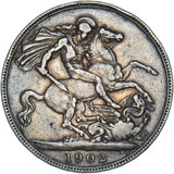 1902 Crown - Edward VII British Silver Coin - Nice