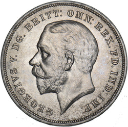 1935 Crown - George V British Silver Coin - Superb