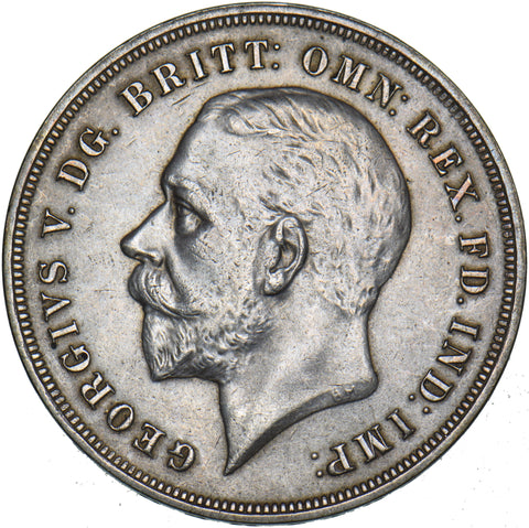 1935 Crown - George V British Silver Coin - Very Nice