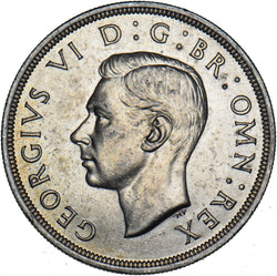 1937 Crown - George VI British Silver Coin - Very Nice