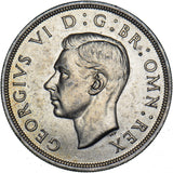 1937 Crown - George VI British Silver Coin - Very Nice