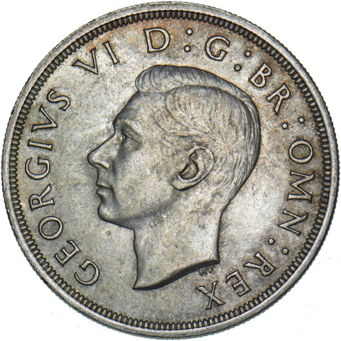 1937 Crown - George VI British Silver Coin - Very Nice