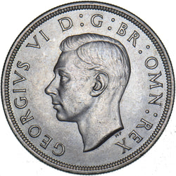 1937 Crown - George VI British Silver Coin - Superb