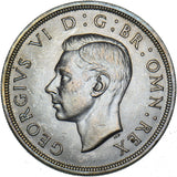 1937 Crown - George VI British Silver Coin - Superb