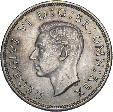 1937 Crown - George VI British Silver Coin - Very Nice