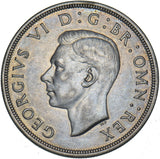 1937 Crown - George VI British Silver Coin - Nice