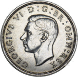 1937 Crown - George VI British Silver Coin - Very Nice