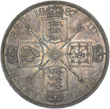1887 Double Florin (Roman 1) - Victoria British Silver Coin - Superb