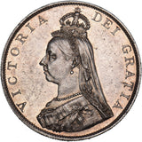 1887 Double Florin (Scarce Dies 1B) - Victoria British Silver Coin - Superb