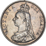 1887 Double Florin (Arabic 1) - Victoria British Silver Coin - Nice