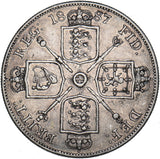 1887 Double Florin (Arabic 1) - Victoria British Silver Coin - Nice