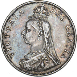 1888 Double Florin - Victoria British Silver Coin - Nice