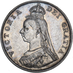 1888 Double Florin - Victoria British Silver Coin - Nice