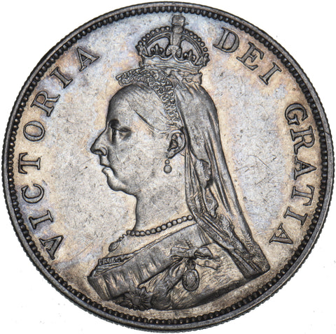 1888 Double Florin - Victoria British Silver Coin - Nice