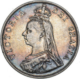 1889 Double Florin - Victoria British Silver Coin - Nice