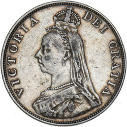 1889 Double Florin - Victoria British Silver Coin - Nice