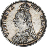 1889 Double Florin - Victoria British Silver Coin - Nice