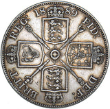 1889 Double Florin - Victoria British Silver Coin - Nice