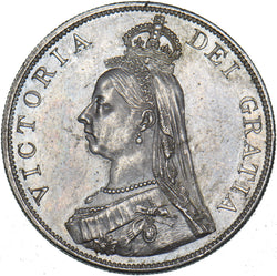 1889 Double Florin - Victoria British Silver Coin - Superb