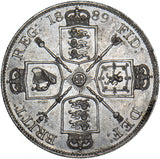 1889 Double Florin - Victoria British Silver Coin - Superb