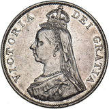 1889 Double Florin - Victoria British Silver Coin - Nice