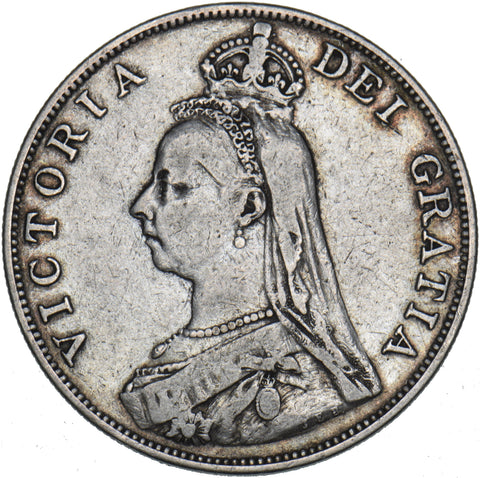 1889 Double Florin (Inverted 1) - Victoria British Silver Coin