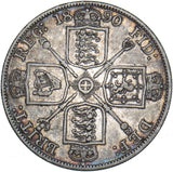 1890 Double Florin - Victoria British Silver Coin - Nice