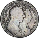 1689 Halfcrown - William & Mary British Silver Coin